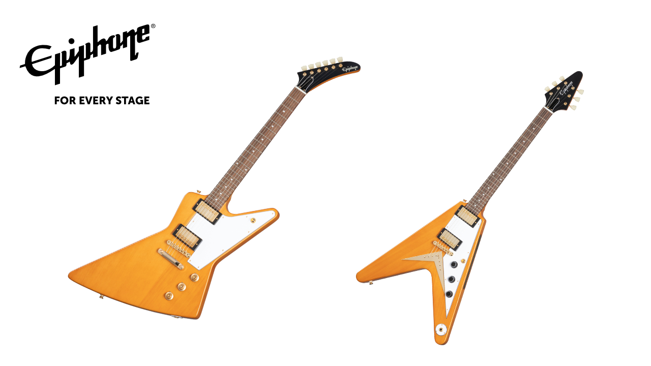 エピフォンから復刻モデルのエクスプローラーとフライングV発売