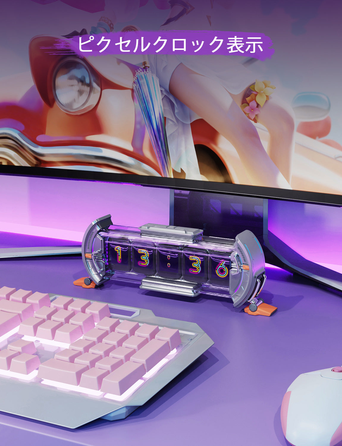 Divoom Times Gate 置き時計 おしゃれ デジタル ピクセルアート/アプリ