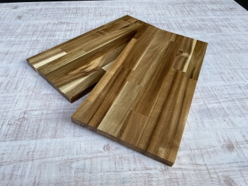 ニス塗装済みアカシア集成材 厚み18mm幅1800mm奥行300mm（節あり