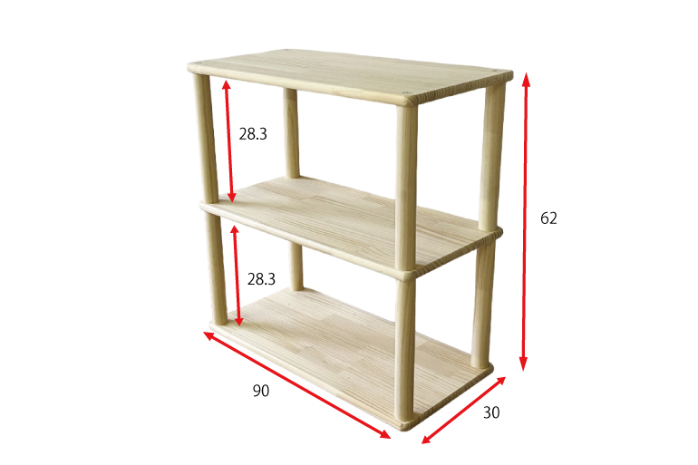 ワンダーシェルフ ＊DIYキット 【幅90センチ 棚2段】｜IPC DIYLab