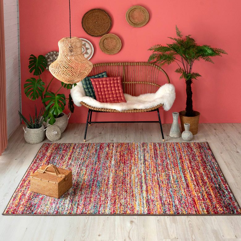 ラグ ラグマット 約130×190cm エジプト製 マルチカラー ウィルトン織