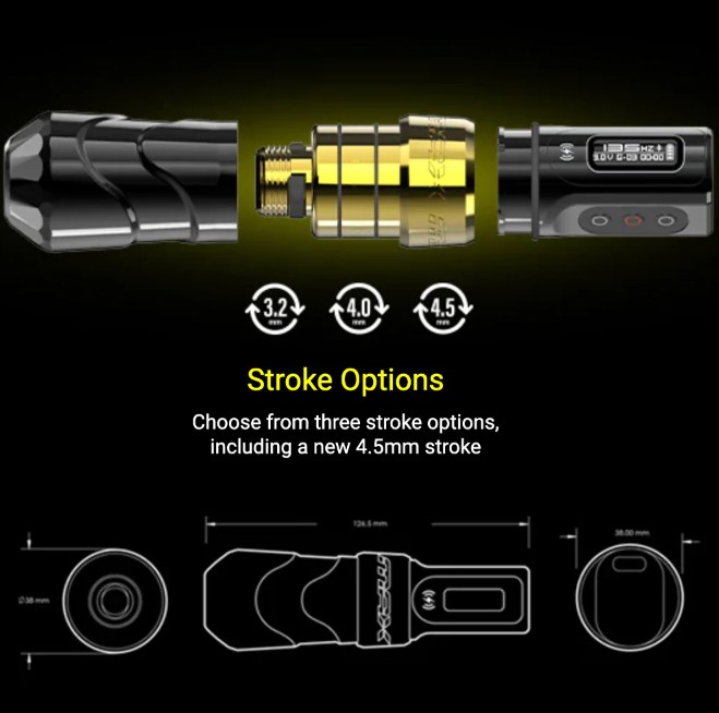 DHM TATTOO SUPPLY / FK IRONS FLUX MAX TATTOO MACHINE WITH 2