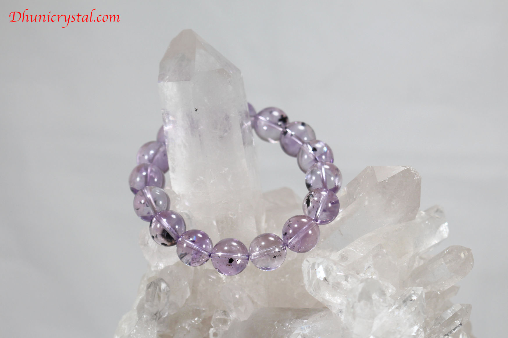 超美石一連ブレスレット【ロマネサイト・イン・クォーツ/ロマネサイト