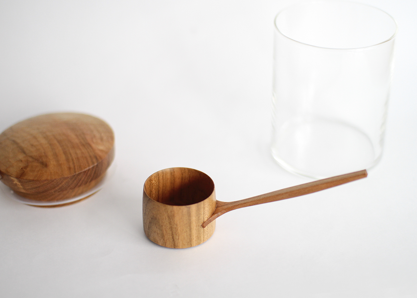 コーヒーキャニスターと珈琲杓のセット S（サクラ材） | doinel / ドワネル