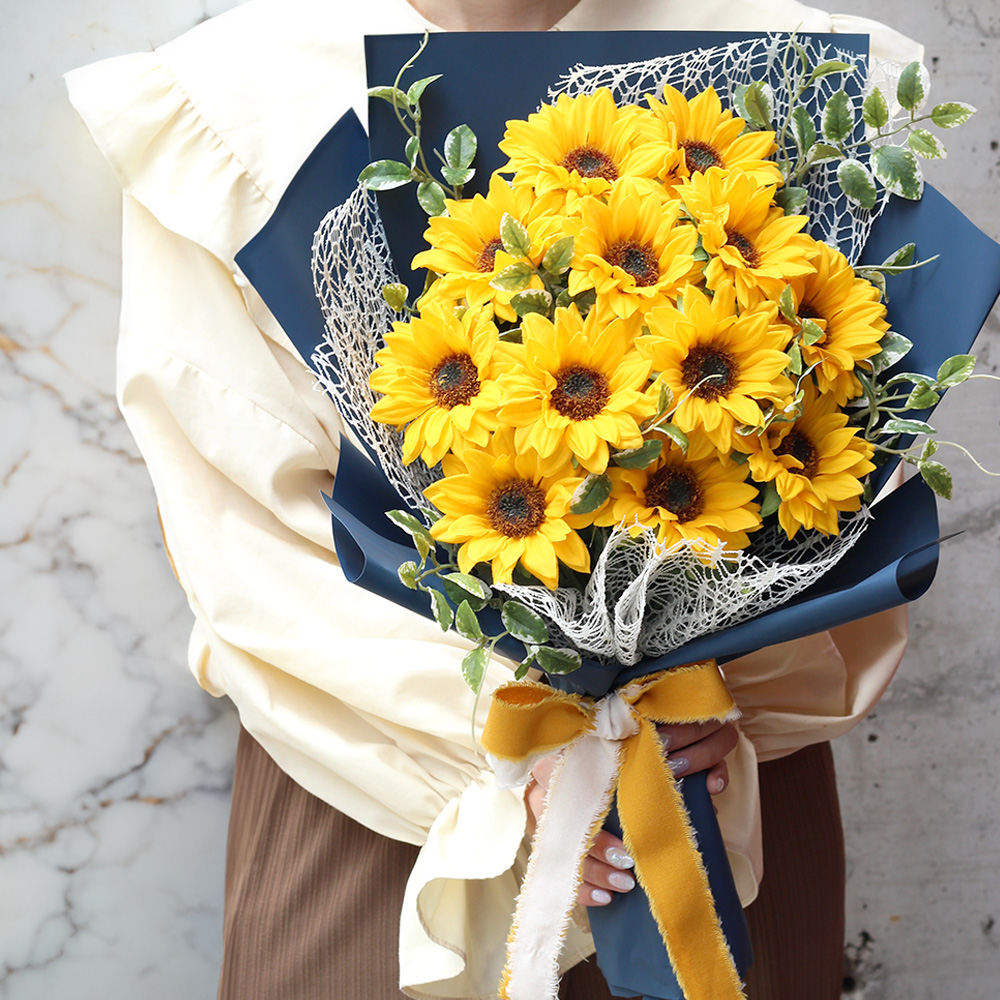ヘリアンサス-ひまわり12本の花束-/アーティフィシャルフラワー