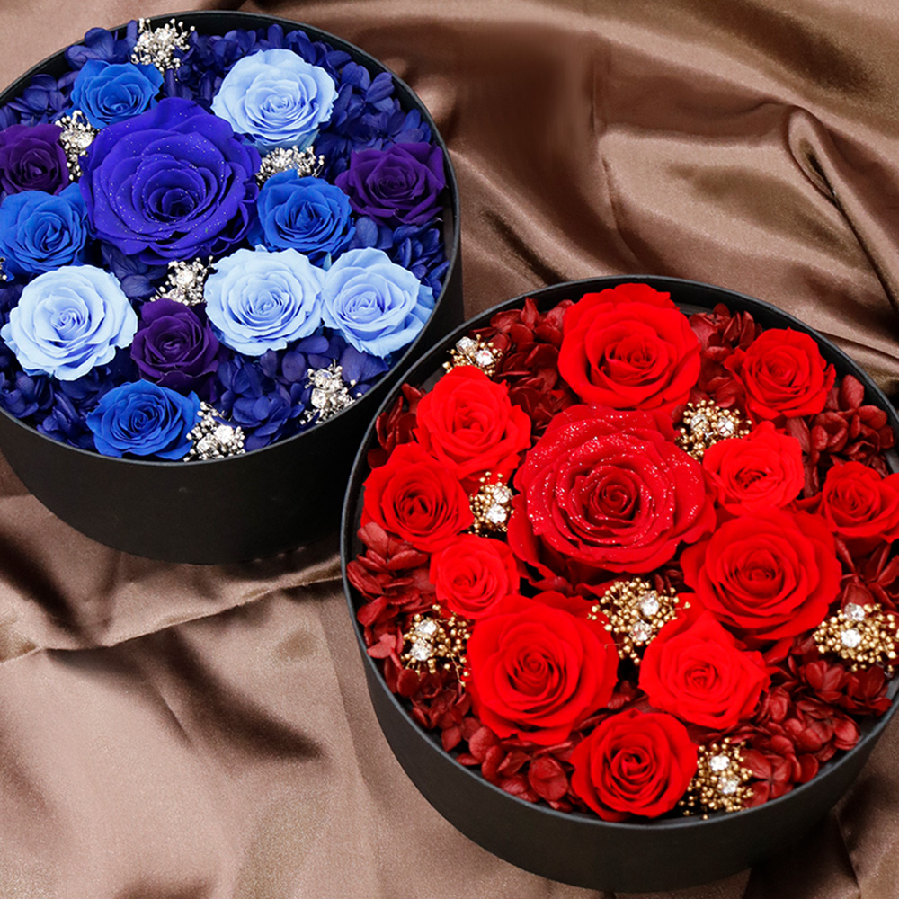 ダイヤモンドローズpremium(レッド/ブルー) /12輪バラのBOX