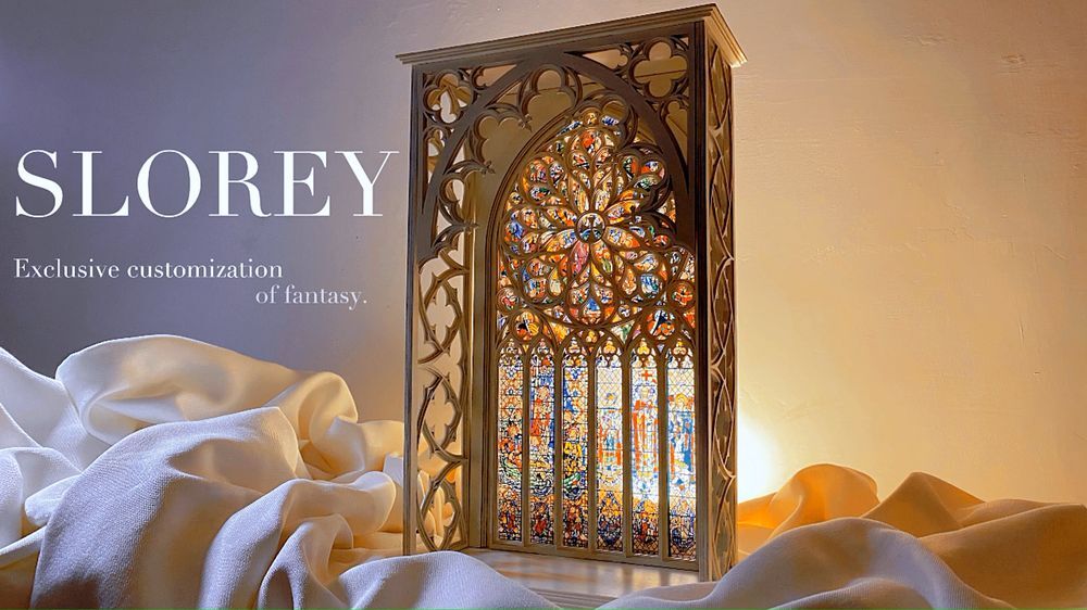 教会ステンド窓セット（白）+1号ボード：3分（80cm）｜DOLK（ドルク）