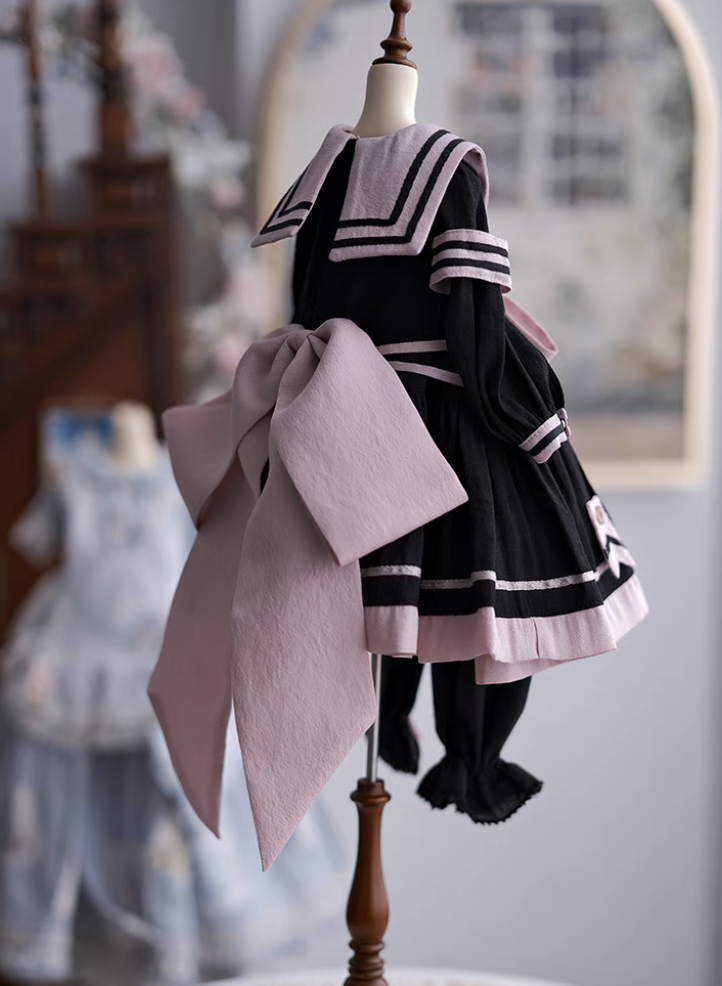 即納】セーラー服風スカートドレス: ブラック（60cm,SD13,DD対応）（DD