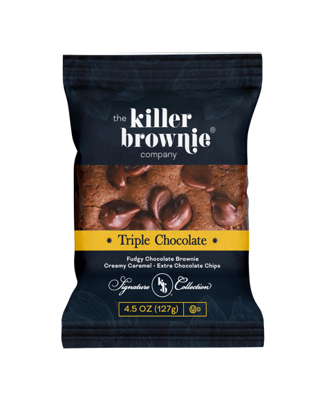 Killer Brownie® Triple Chocolate With Caramel Brownies - 1 Case