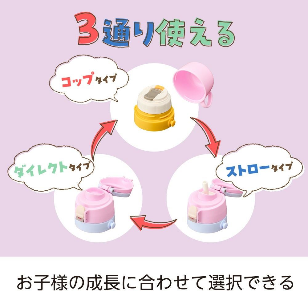 sokomo そこまで洗える3WAYキッズボトル 600mlGR くま SAKB600GR【HO