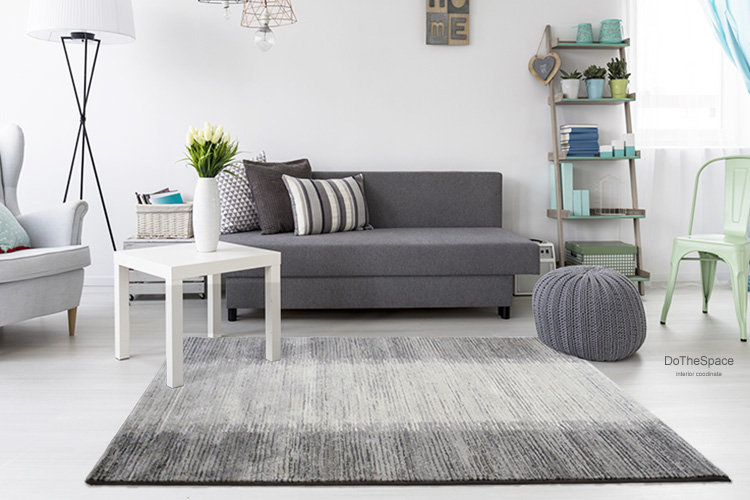 ストリーム STREAM モダンテイストラグ グレー | ラグマット・玄関