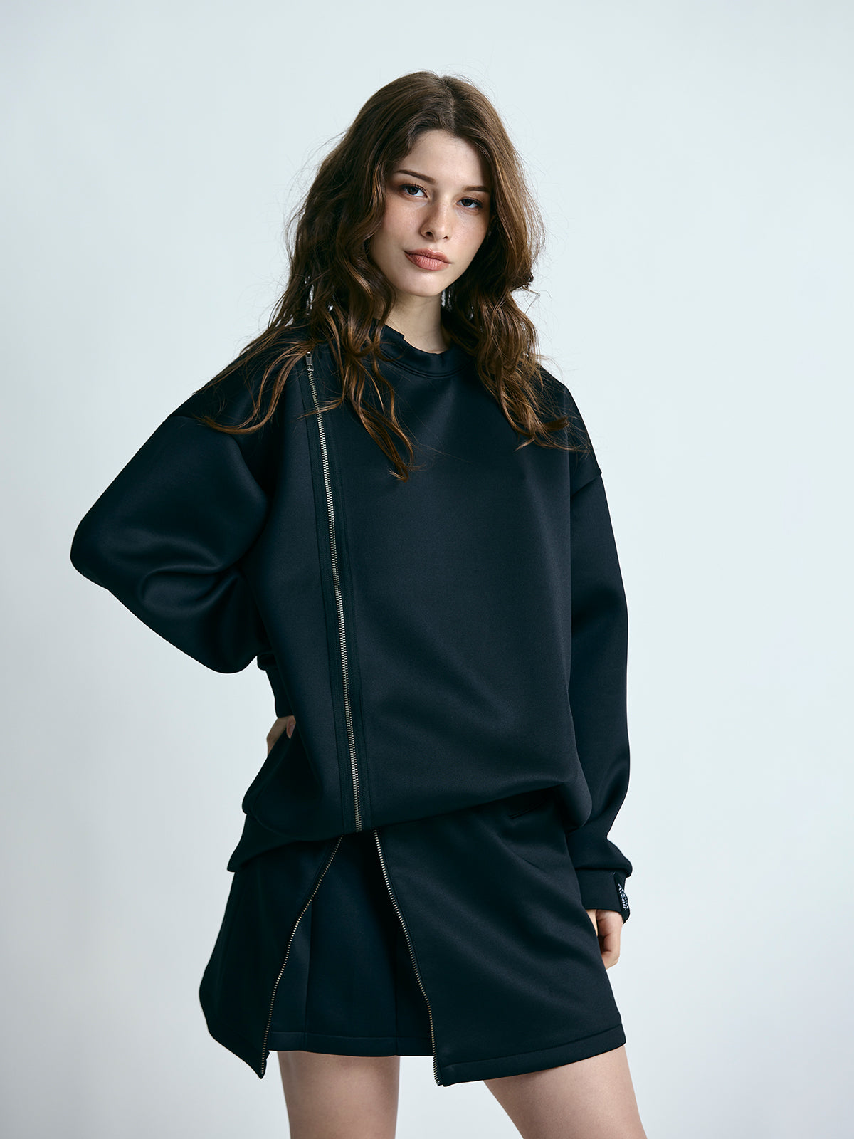 段ボールスウェット サイドジップ開きトレーナー – Doux Avenir ドゥ