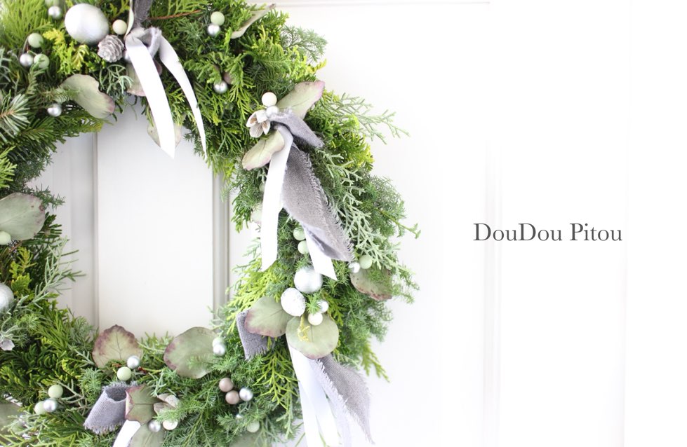 2023年｜自然素材で手作りしたクリスマスリース | DouDou Pitou