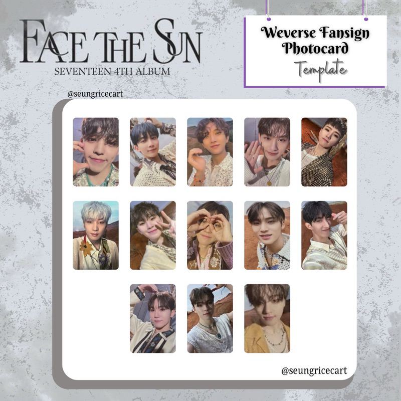 SEVENTEEN weverse Face the Sun トレカ コンプ SEVENTEEN Photo Card