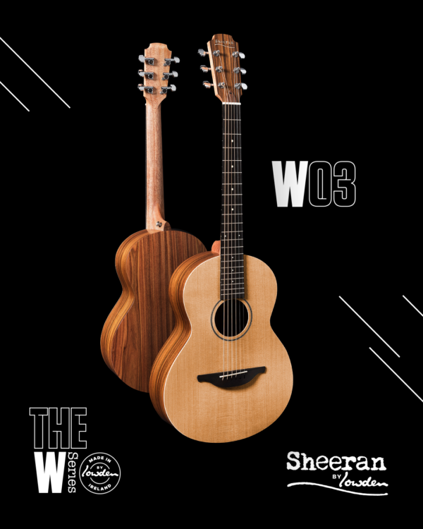 Sheeran W-03 Cedar & Rosewood, Bevel with Pickup | Down Home Guitars