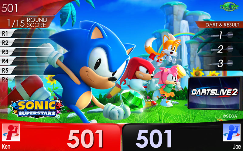 ソニックスーパースターズ』発売記念ダーツライブテーマプレゼント