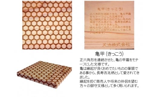 木製和柄コースター(4枚セット)角 和柄縁起解説入 ふるさと納税 表札