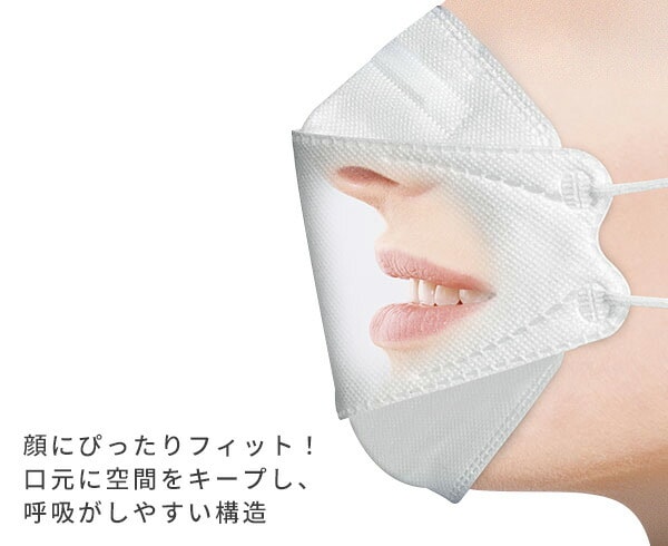 dショッピング |KN95 立体4層構造 不織布マスク 個包装 30枚入り×2箱