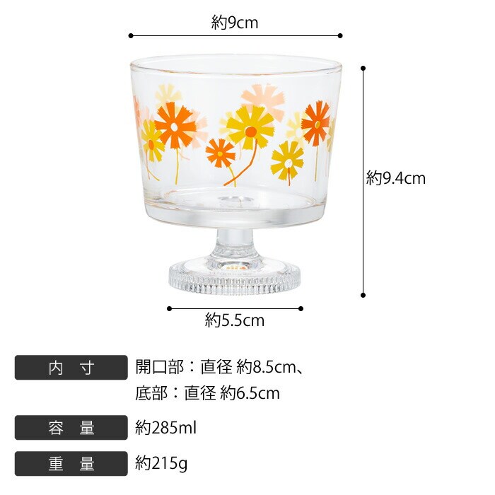 dショッピング |アデリアレトロ 脚付きデザート 深型 デザートカップ