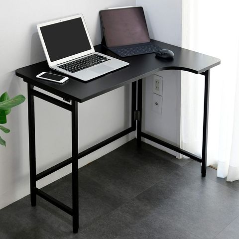 dショッピング |折りたたみテーブル L字 組み立て不要 幅90 奥行60 高