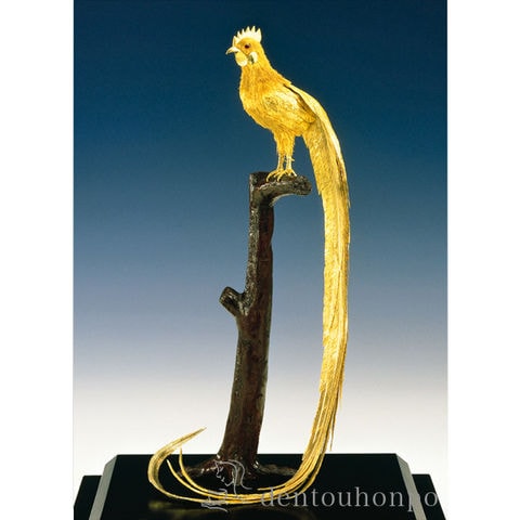 dショッピング |純金 尾長鶏 180g ( 光則（金工芸） 木札名入れ有料