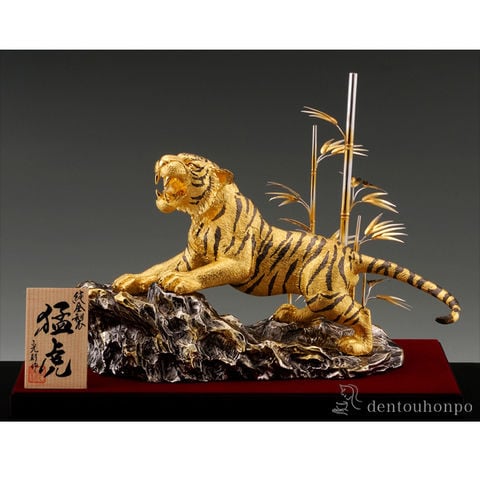 dショッピング |純金 猛虎 A 300g ( 光則（金工芸） 木札名入れ有料