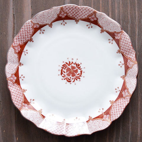 dショッピング |九谷焼 皿揃 赤絵小紋 5.3号 5枚セット ( 木箱名入れ