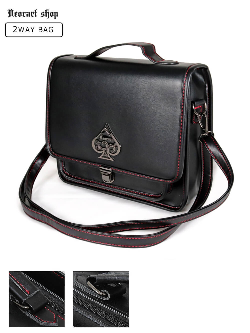 BG006 [2way] サッチェルバッグ [スペード・Spade・Goth bag