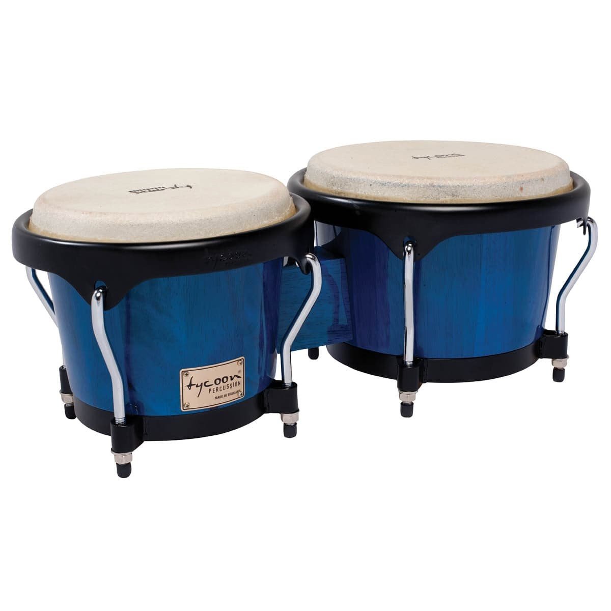 Tycoon Percussion 7 & 8 1/2 Artist Series Bongos Blue Finish