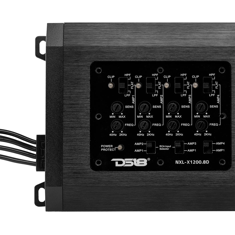 NXL 8-Channel Full-Range Class D IP67 Marine and Powersports Amplifier