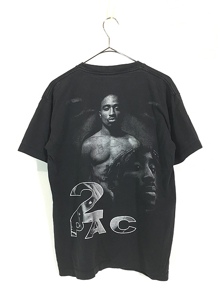 古着 TUPAC 2pac 両面 フォト ヒップホップ ラップ Tシャツ M【10off