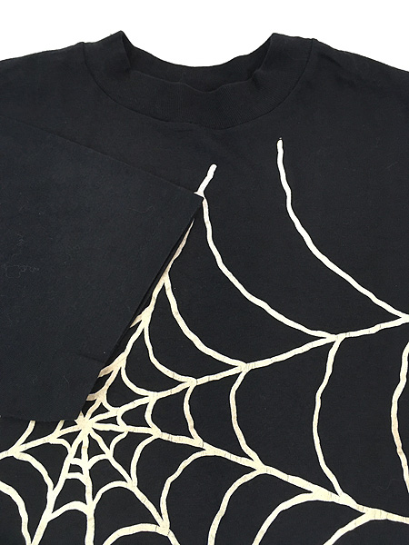 古着 80s USA製 Hallmark クモの巣 スパイダー ウェブ パキ綿 Tシャツ