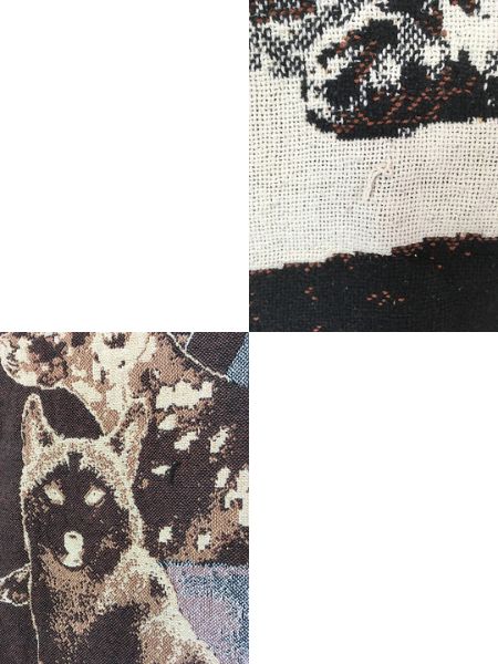 雑貨 古着 USA製 犬 わんちゃん アニマル ゴブラン ラグ マット