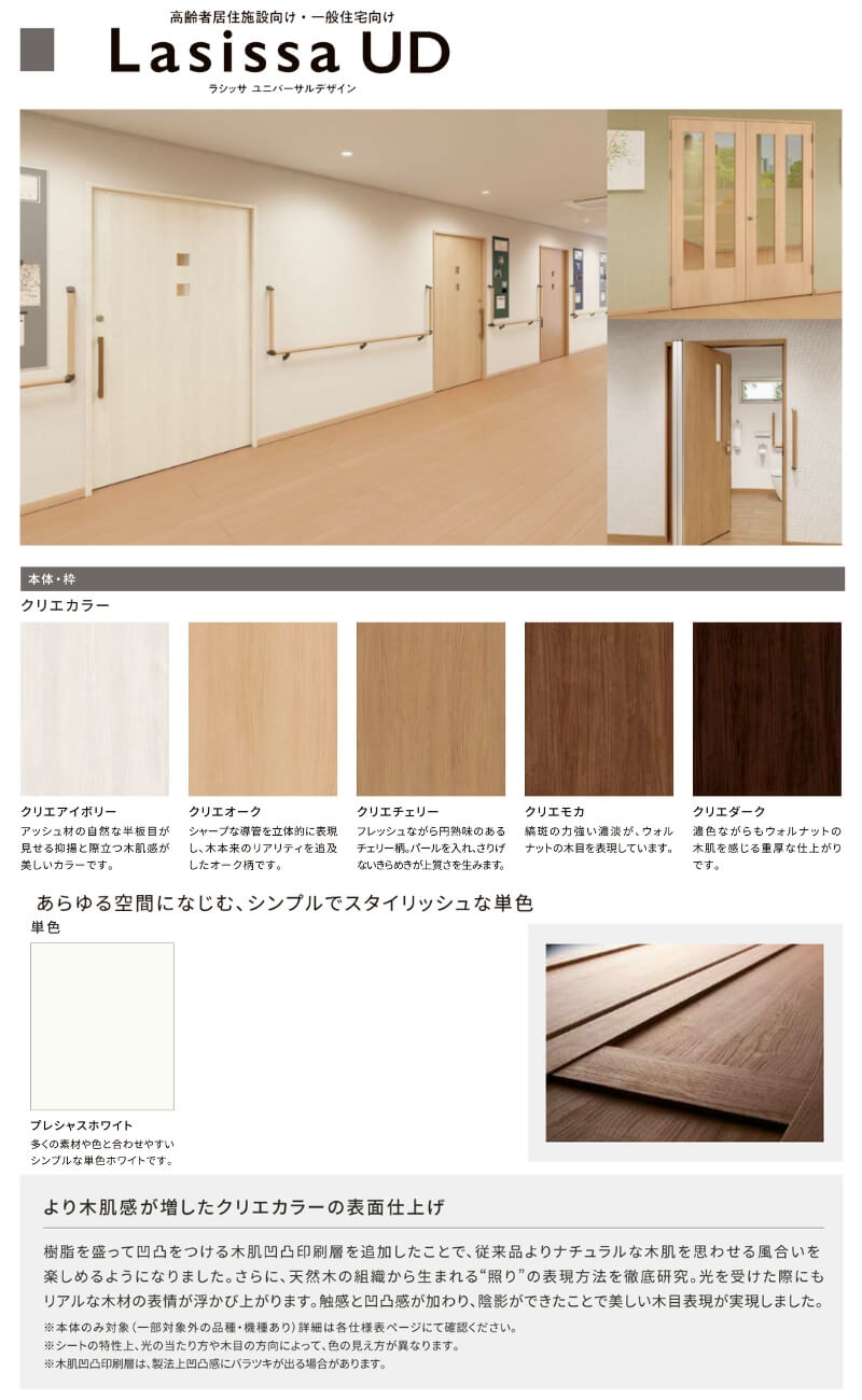 リクシル 室内ドア 建具 ラシッサUD 標準ドア 3枚丁番 木質面材 HYG