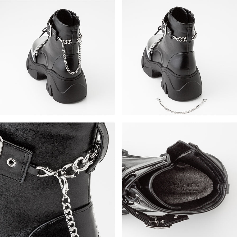 ベルトチェーンシルバートウブーツ – レディースファッション通販の夢