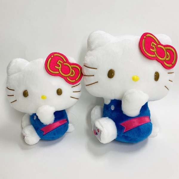 ハローキティ50周年 ハローキティ新幹線 ぬいぐるみ M(M): 鉄道グッズ