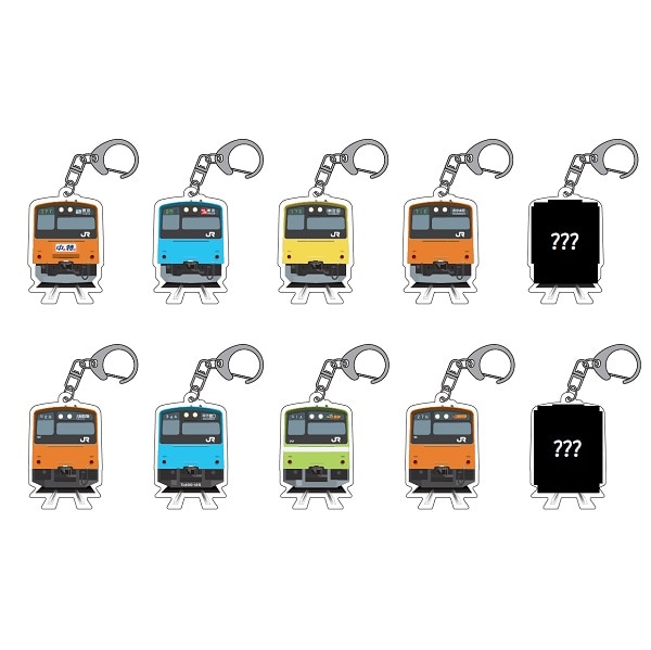 201系トレーディングアクリルキーホルダー（全10種）: 鉄道グッズ