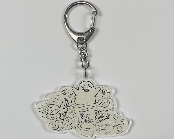カモノハシのイコちゃん×鳥獣戯画 アクリルキーホルダーB(B): 鉄道