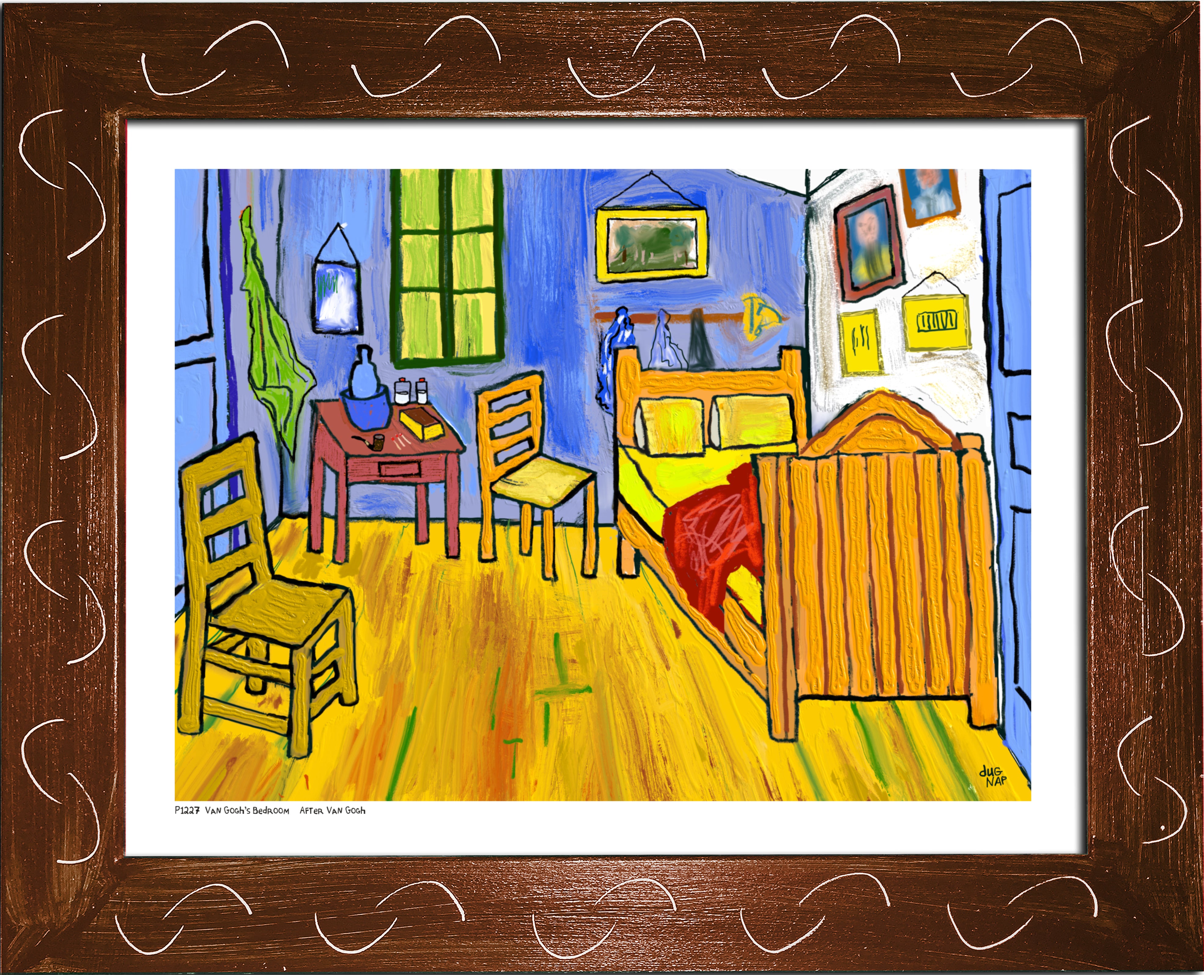 Van Gogh's Bedroom Art Print by dug Nap – dug Nap Art