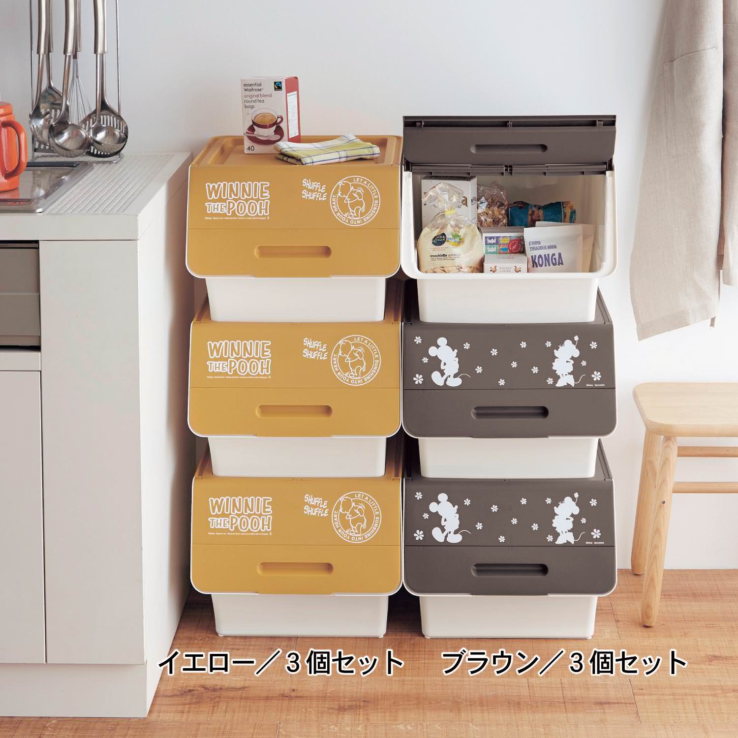 重ねて使ってスッキリ収納！ベルメゾン ディズニーデザイン「フタ付き