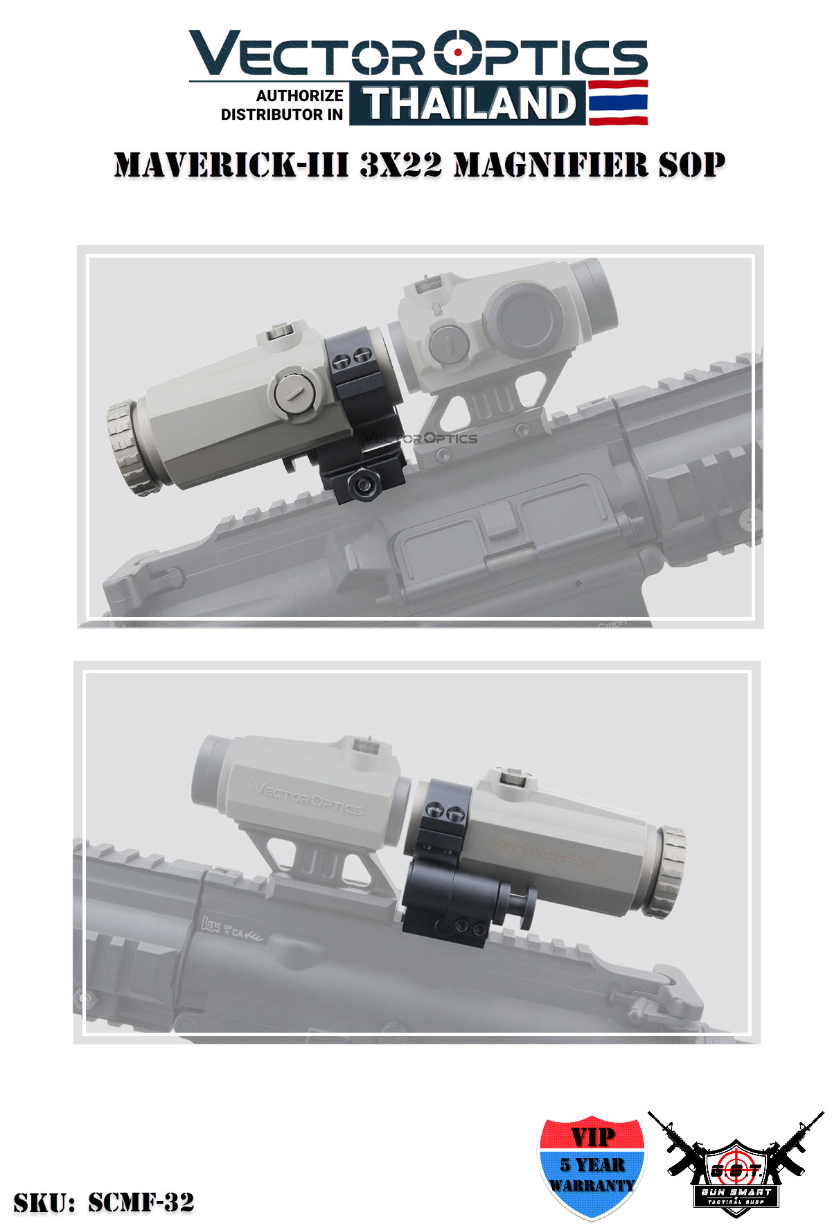 MAVERICK-III 3X22 MAGNIFIER SOP - VectorOpticsThailand