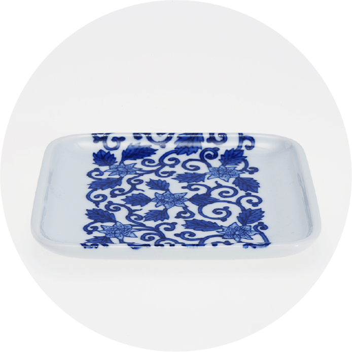 芳国舎 渋草焼 染赤春ラン小皿2枚セット: 岐阜｜いいもの探訪 JR東海