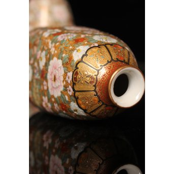 九谷焼鏑木製 徳利一対 S2742｜骨董店 のびる 古美術 骨董 和風建具 蔵