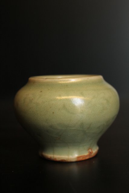 中国陶磁 天龍寺青磁 元~明 茶入 K514｜骨董店 のびる 古美術 骨董