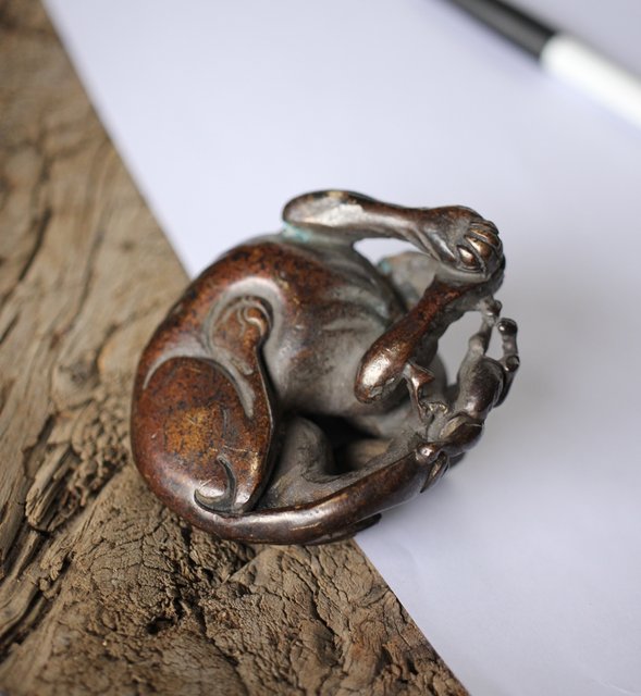 洋犬 銅鎮/鎮紙/文鎮 M181｜骨董店 のびる 古美術 骨董 和風建具 蔵戸