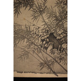 松林桂月 竹林図 絹本水墨まくり Z221｜骨董店 のびる 古美術 骨董