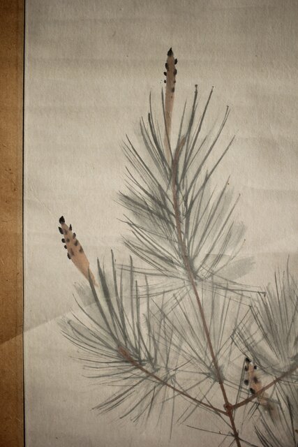 鷗舟作 紙本掛軸 野晒 Z230｜骨董店 のびる 古美術 骨董 和風建具 蔵戸