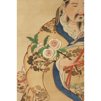 倣 柳沢淇園 柳里恭 唐人物 絹本軸装 Z387｜骨董店 のびる 古美術 骨董