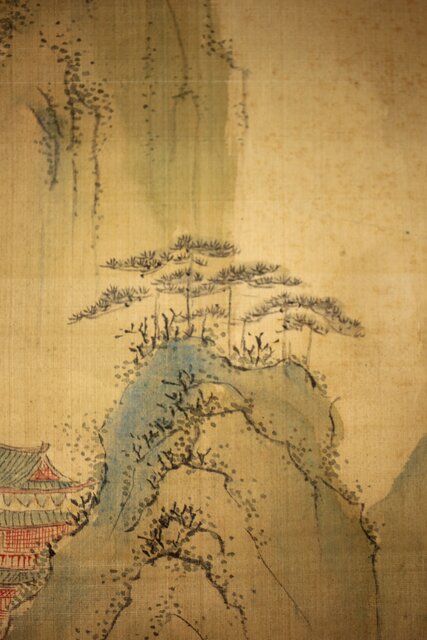 斎藤畸庵 山水図 絹本掛軸 Z525｜骨董店 のびる 古美術 骨董 和風建具