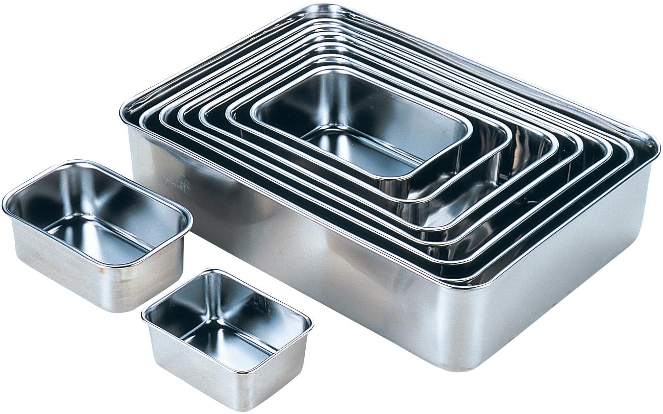 OM1039-01・深型組バット （クローバー） - ステンレス容器のオオモリ